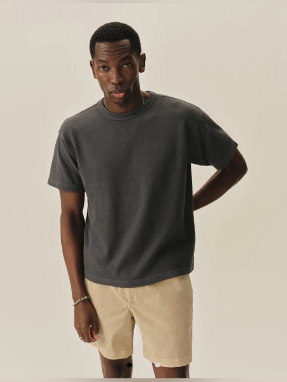 Buck Mason Short Sleeve Crewneck T-Shirt - Charcoal